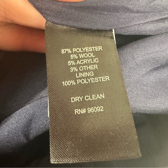 Dalia Collection Skirt Size 12 Blue Wool Blend Asymmetrical Aztec Western Rodeo - Picture 11 of 12